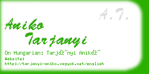 aniko tarjanyi business card